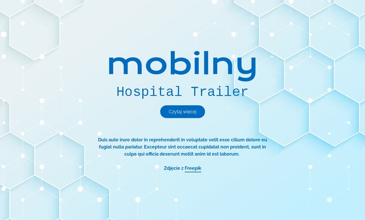 Usługi szpitalne Mobite Makieta strony internetowej