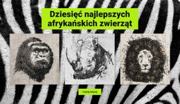 Rysunki Zwierząt Afrykańskich - Konfigurowalna Profesjonalna Strona Docelowa