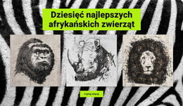Rysunki Zwierząt Afrykańskich - Szablon Strony Docelowej