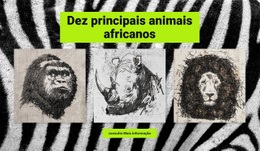 Desenhos De Animais Africanos - HTML Site Builder