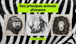 Desenhos De Animais Africanos - Crie Um Modelo Incrível