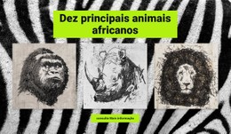 Site Da Página Para Desenhos De Animais Africanos