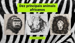 Desenhos De Animais Africanos - Landing Page Profissional Personalizável