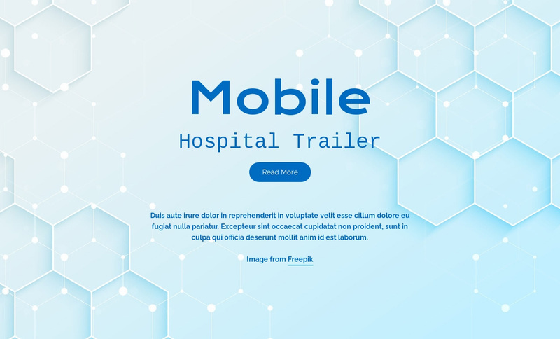 Mobile hospital services Squarespace Template Alternative