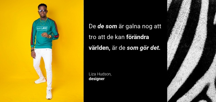 Vad säger vår designer HTML-mall