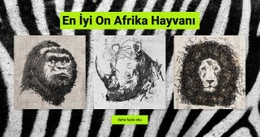 Afrika Hayvanları Için Sayfa Web Sitesi