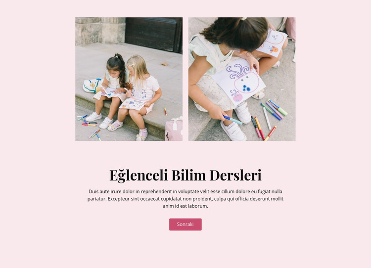 Eğlenceli fen dersi HTML Şablonu