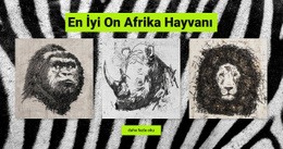 Afrika Hayvanları - HTML Site Builder