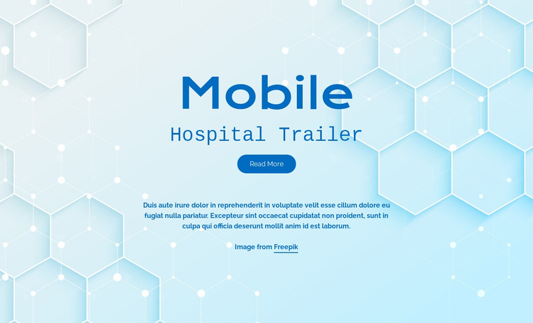 Mobile hospital services Website Builder Software