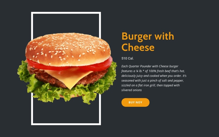 Vychutnejte si čerstvé hamburgery Html Website Builder