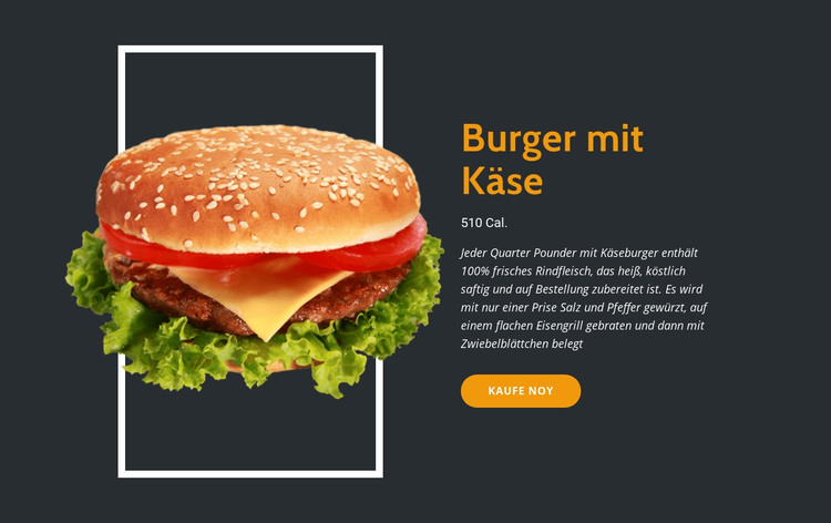 Genießen Sie frische Burger HTML-Vorlage
