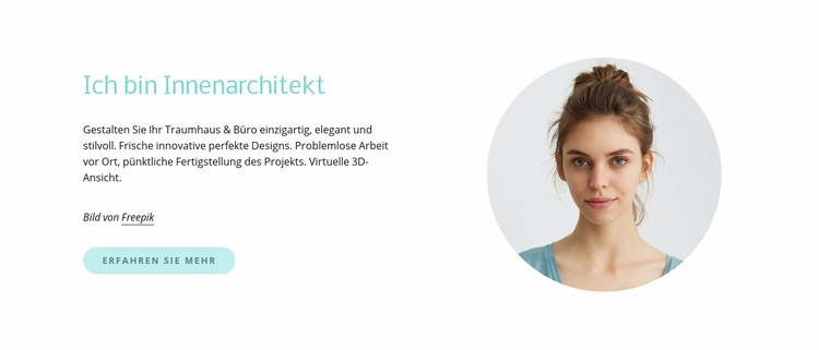 Ich bin Innenarchitekt HTML Website Builder