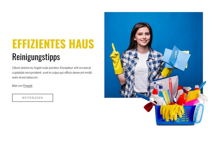 Effiziente Hausreinigungstipps HTML5-Vorlage