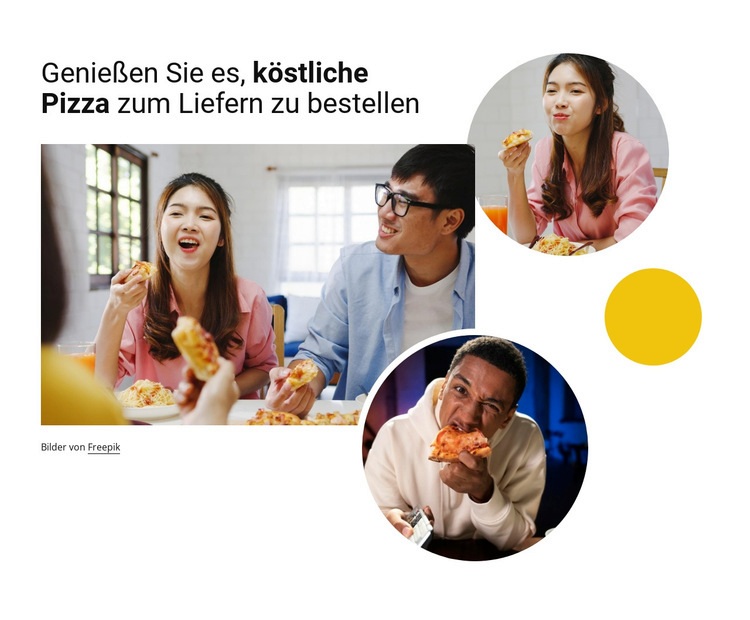 Leckere Pizza Website design