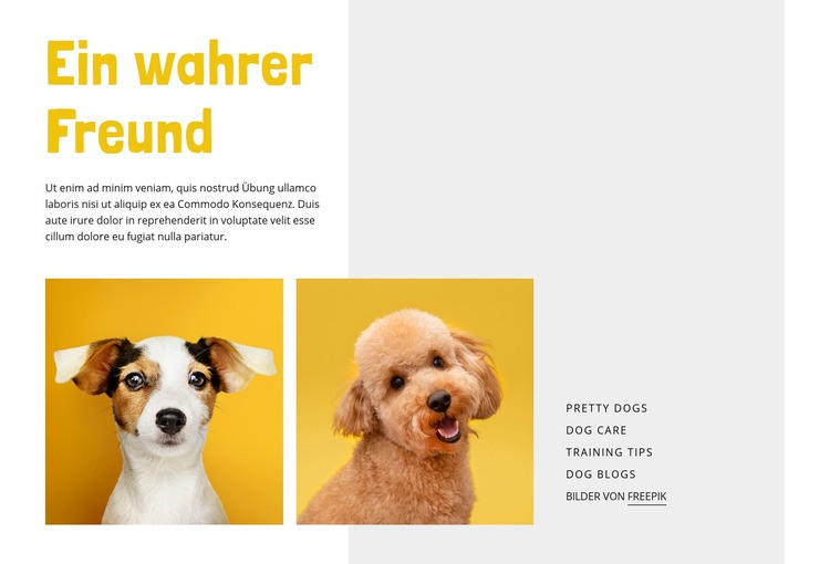 Werden Sie Hundetrainer Website-Modell