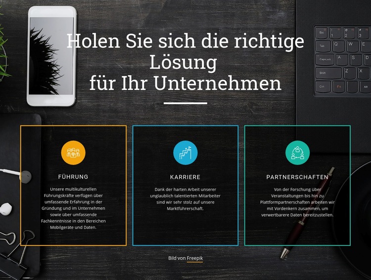 Top-Lösungen für Unternehmen Landing Page