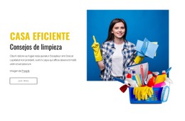 Diseño CSS Para Consejos De Limpieza Eficiente De La Casa