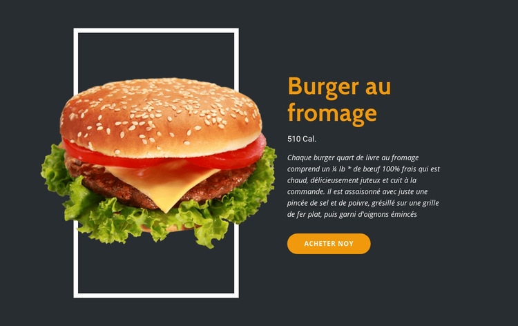 Dégustez des hamburgers frais Modèles de constructeur de sites Web