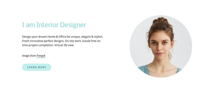 I am interior designer Homepage Design