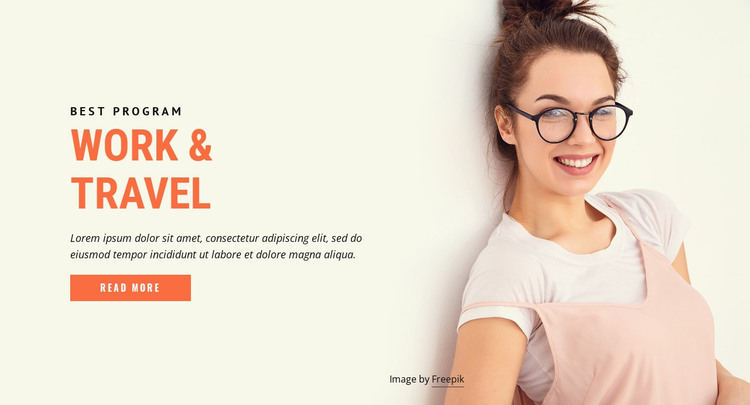 Programs to work and travel  HTML Template