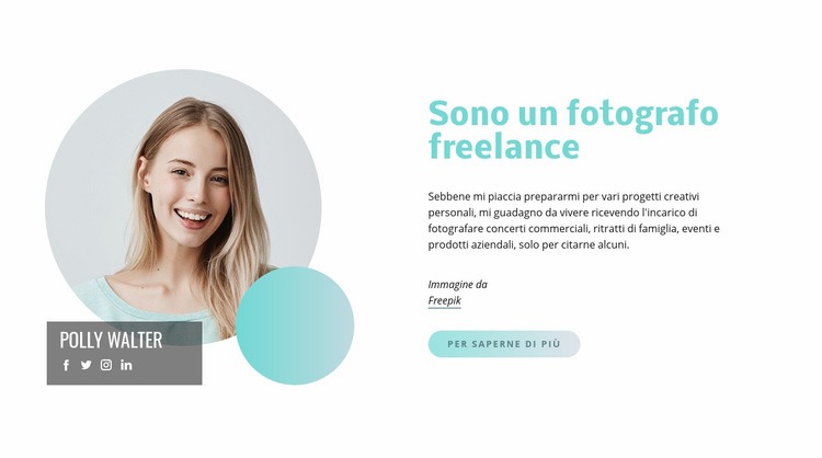 Sono un fotografo freelance Modelli di Website Builder