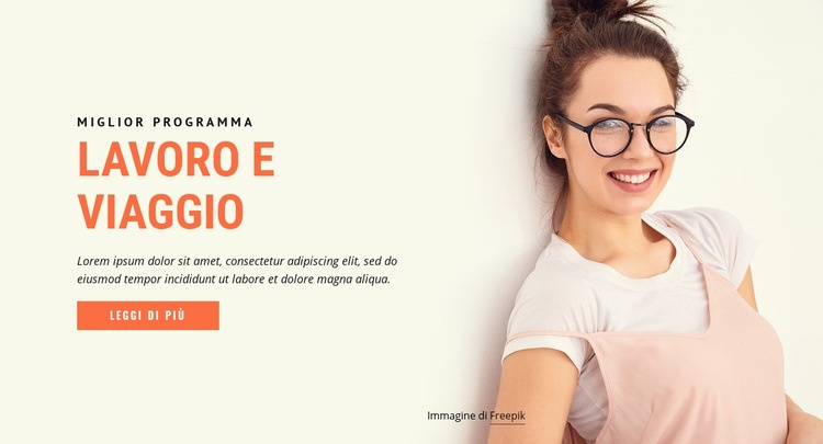 Programmi per lavorare e viaggiare Modelli di Website Builder