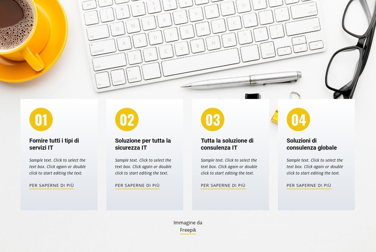 Fornire soluzioni leader Mockup del sito web