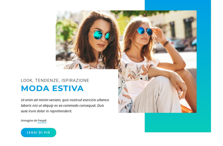 Tendenze della moda estiva Modello di sito Web
