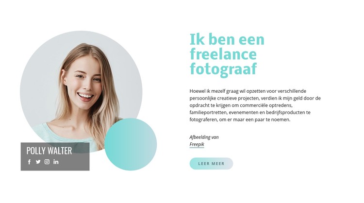 Ik ben een freelance fotograaf CSS-sjabloon