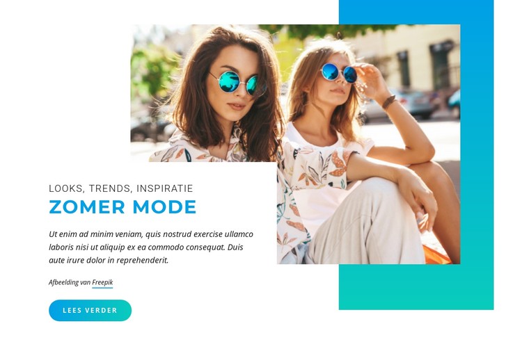 Zomer modetrends CSS-sjabloon