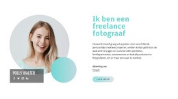 Ik Ben Een Freelance Fotograaf - Persoonlijk Websitesjabloon