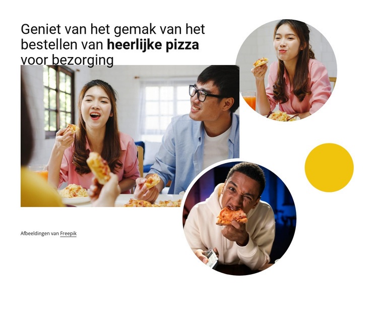 Heerlijke pizza Sjabloon