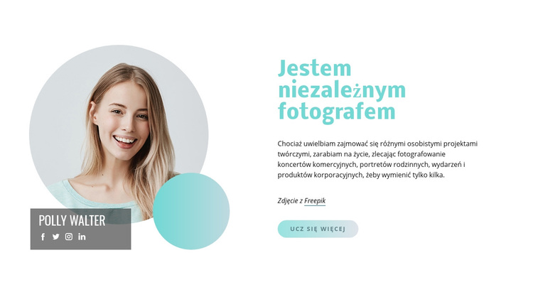 Jestem niezależnym fotografem Motyw WordPress