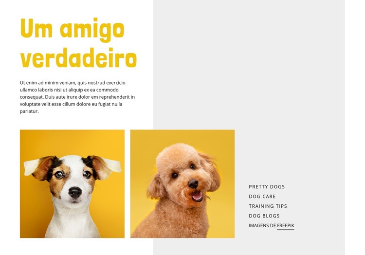 Torne-se um treinador de cães Modelos de construtor de sites