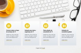 Design Do Site Para Fornecendo Soluções Líderes