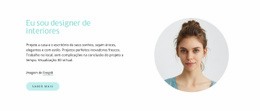 Eu Sou Designer De Interiores - Maquete Do Site Em PSD