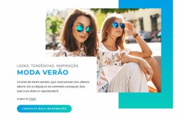 Tendências Da Moda De Verão - Maquete De Site Para Download Gratuito