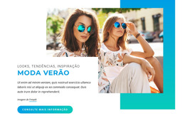 Design De Página HTML Para Tendências Da Moda De Verão