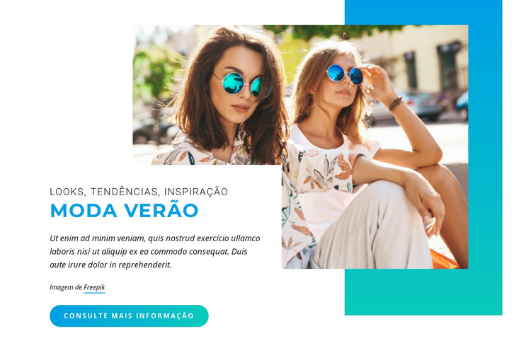 Tendências da moda de verão Modelo HTML