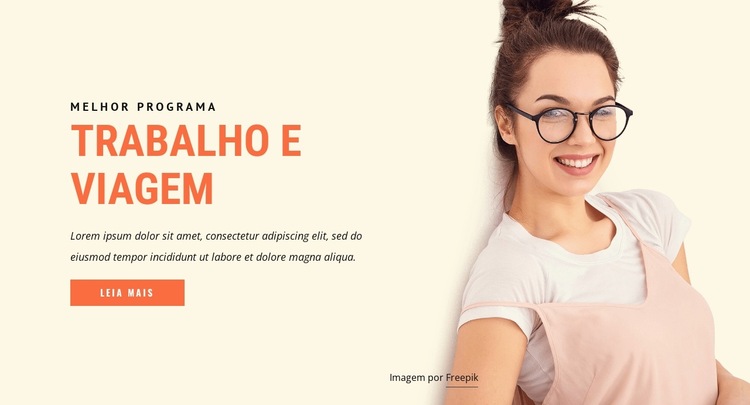 Programas para trabalhar e viajar Modelo de site