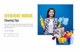 Efficient House Cleaning Tips - Mockup Design