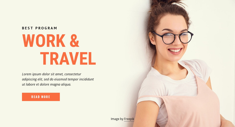 Programs to work and travel  Wix Template Alternative