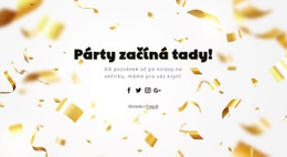 Tady Začíná Párty – HTML Šablona Webových Stránek