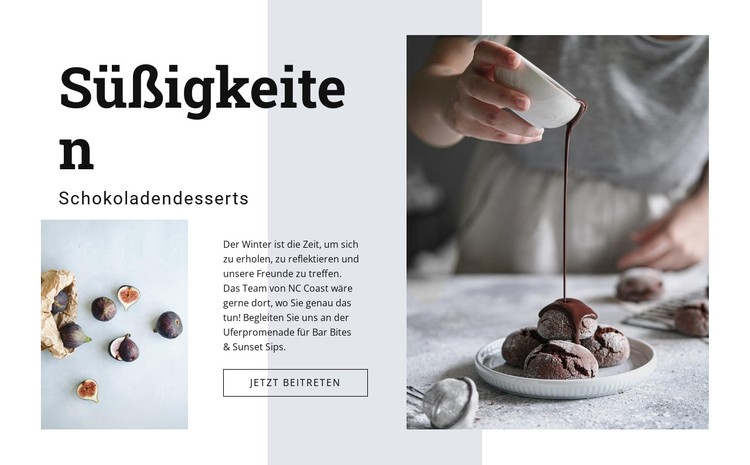 Schokoladendesserts CSS-Vorlage