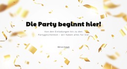 Hier Beginnt Die Party - HTML-Websitevorlage