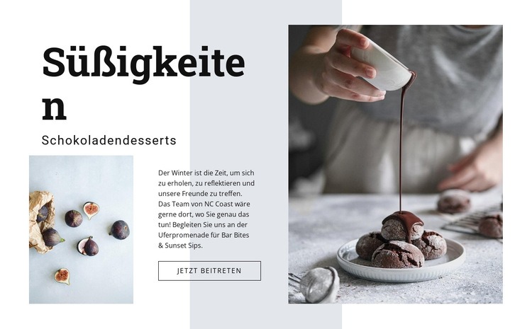 Schokoladendesserts Vorlage