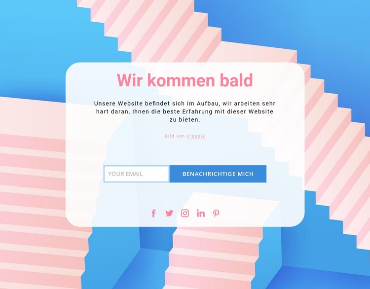 Wir kommen bald Seite Website Builder-Vorlagen