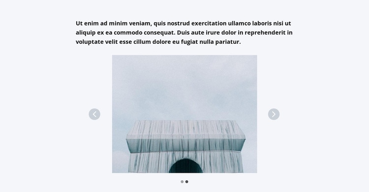 Slider mit Architektur Website-Modell