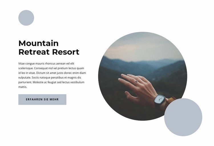 Stilvoll reisen Landing Page