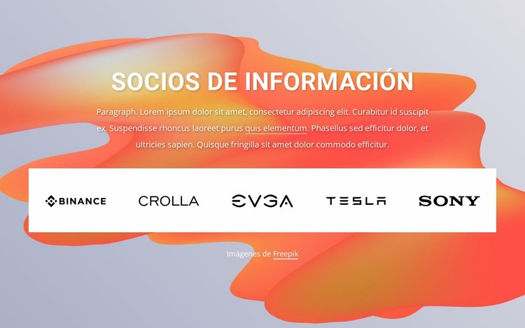 Nuestros socios bloquean Diseño de páginas web